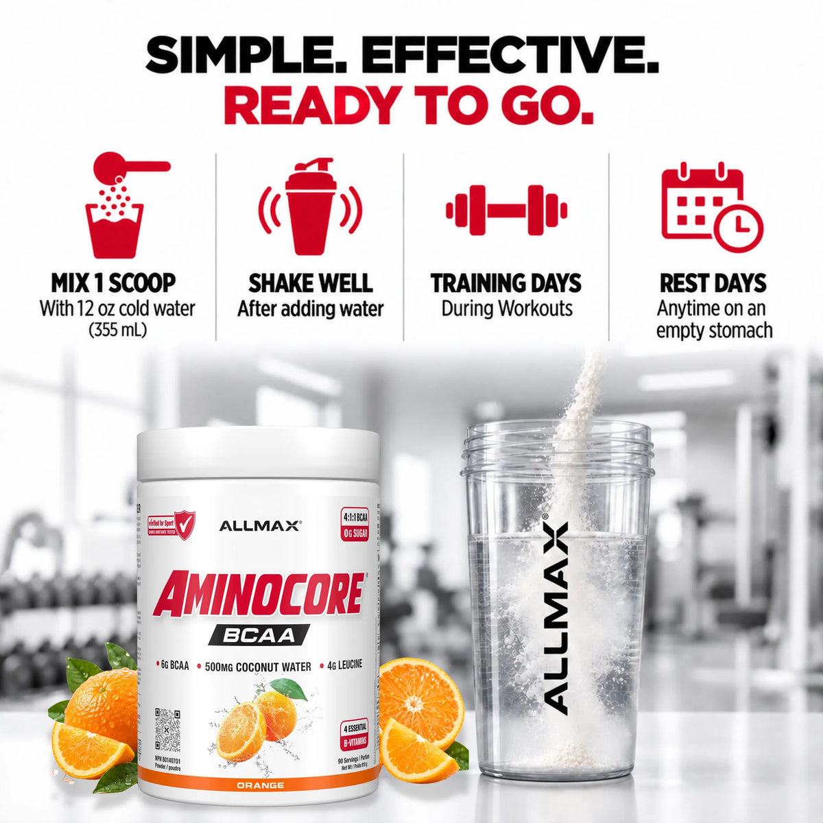 Aminocore : poudre de supplément BCAA