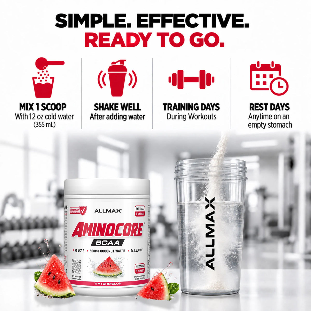 Aminocore : poudre de supplément BCAA