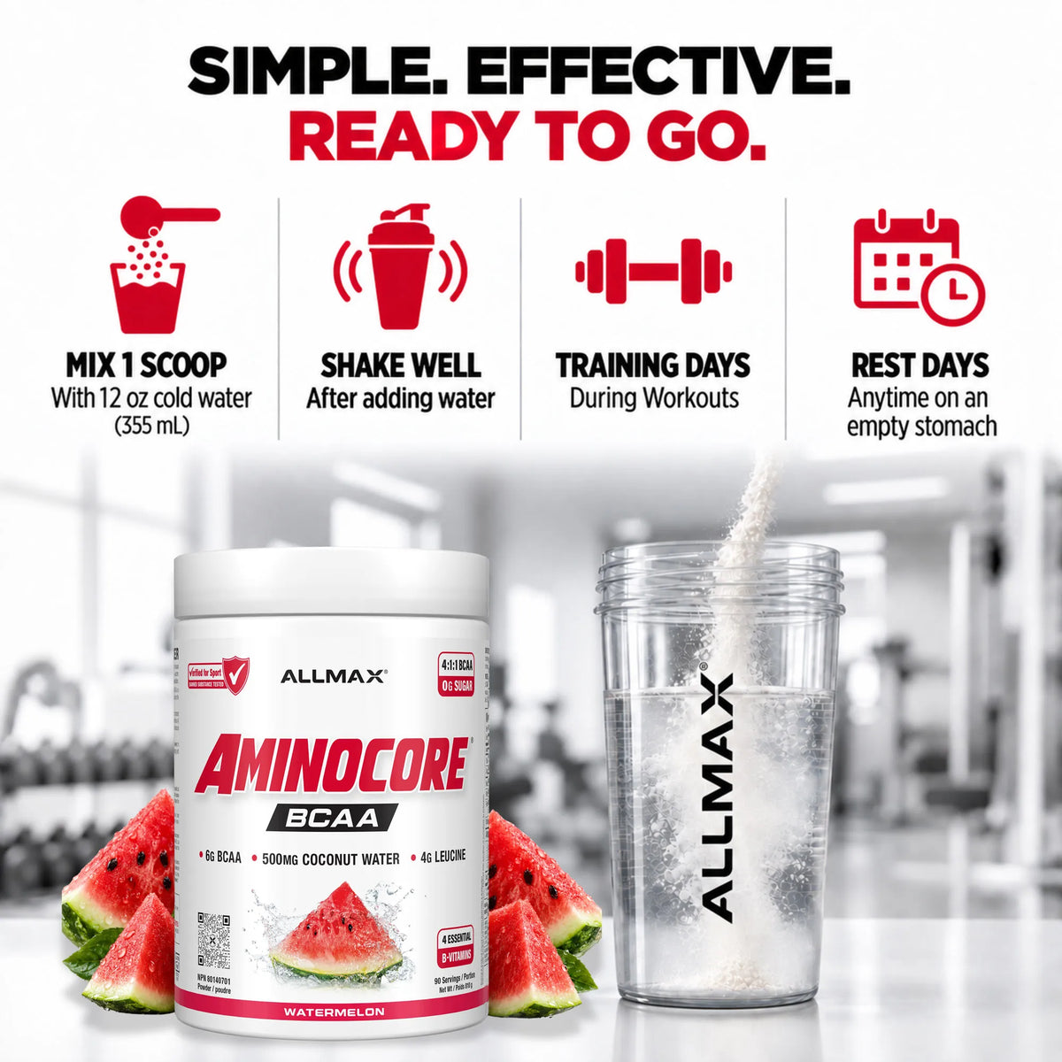 Aminocore : poudre de supplément BCAA