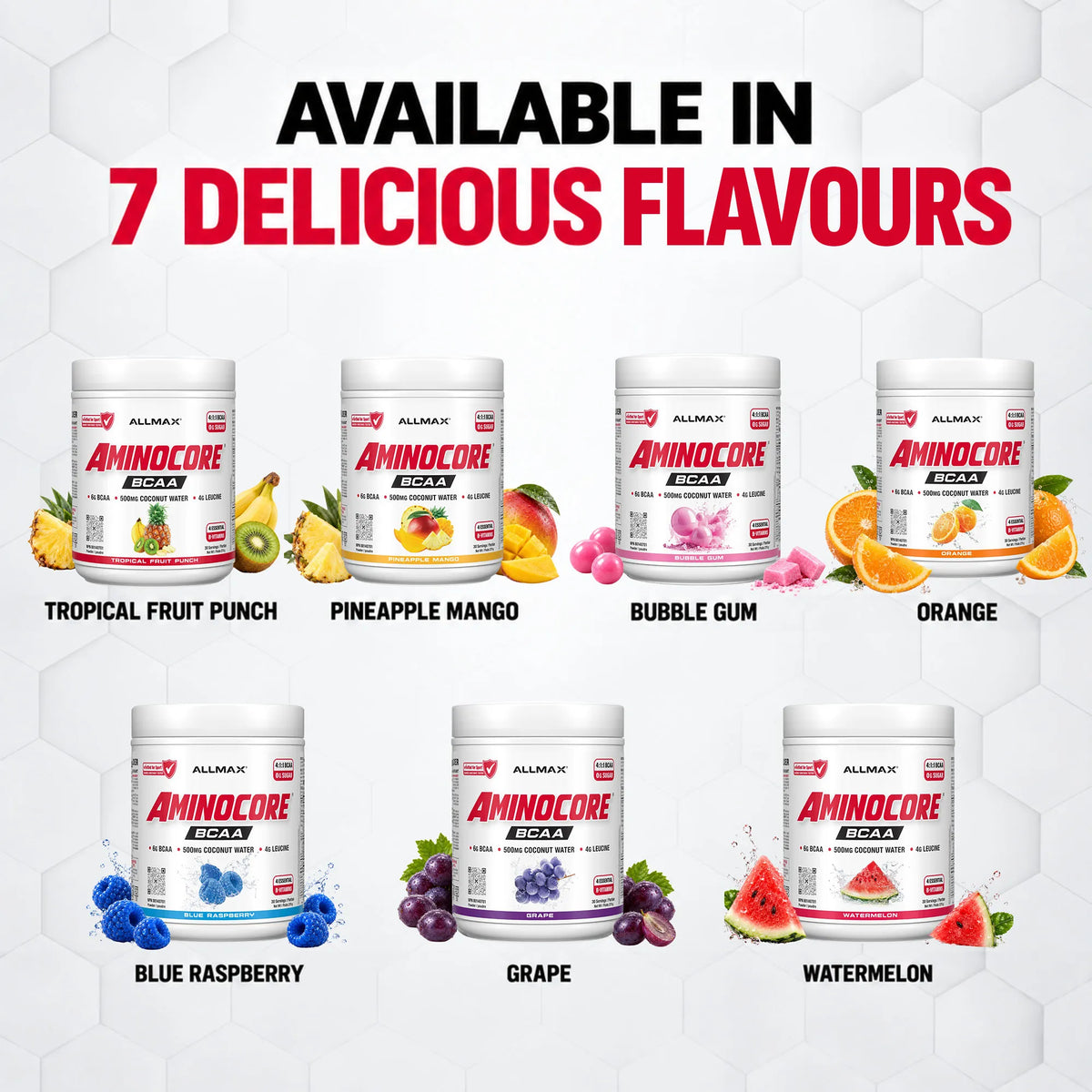 Aminocore : poudre de supplément BCAA