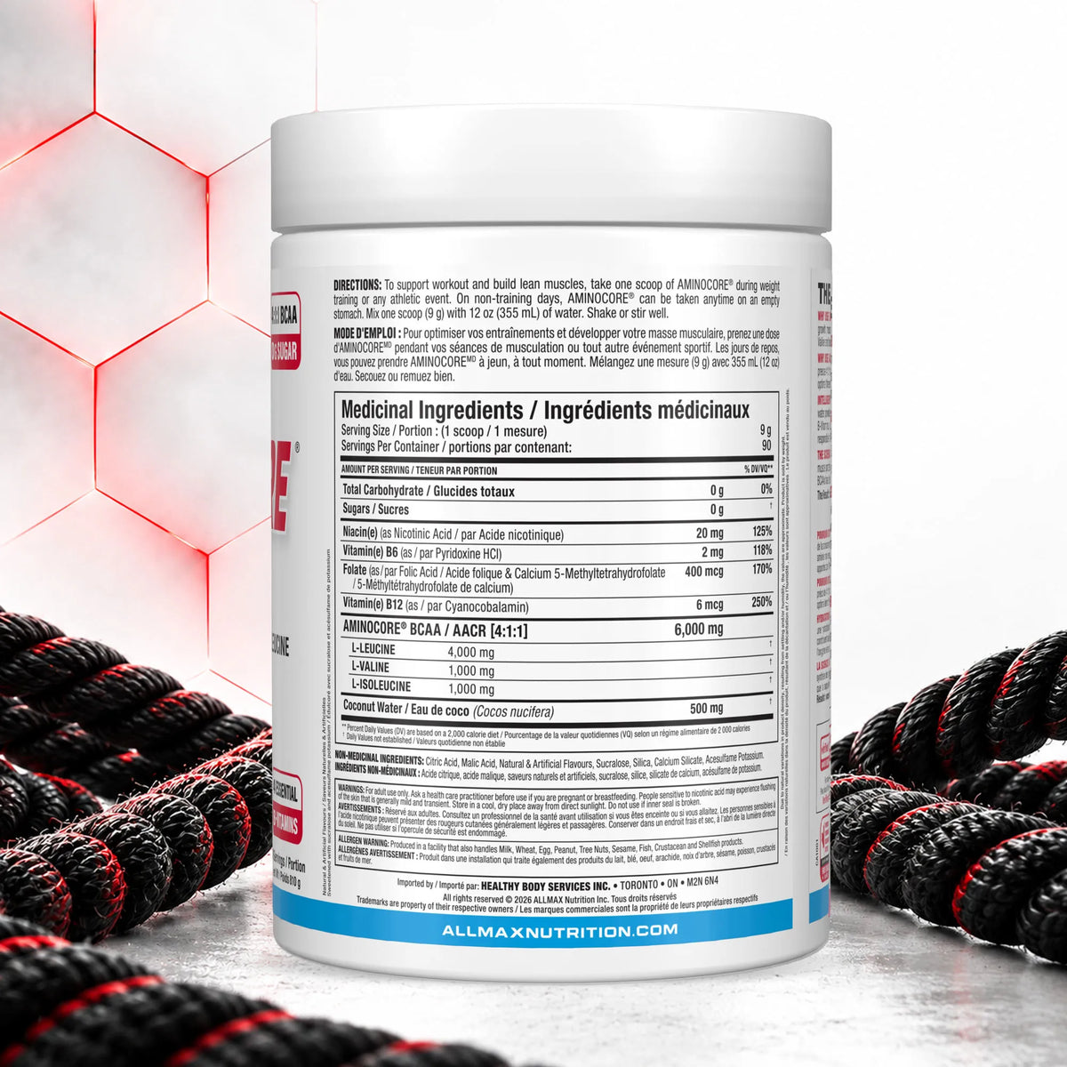 Aminocore : poudre de supplément BCAA