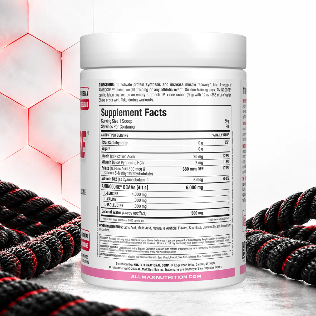 Aminocore : poudre de supplément BCAA