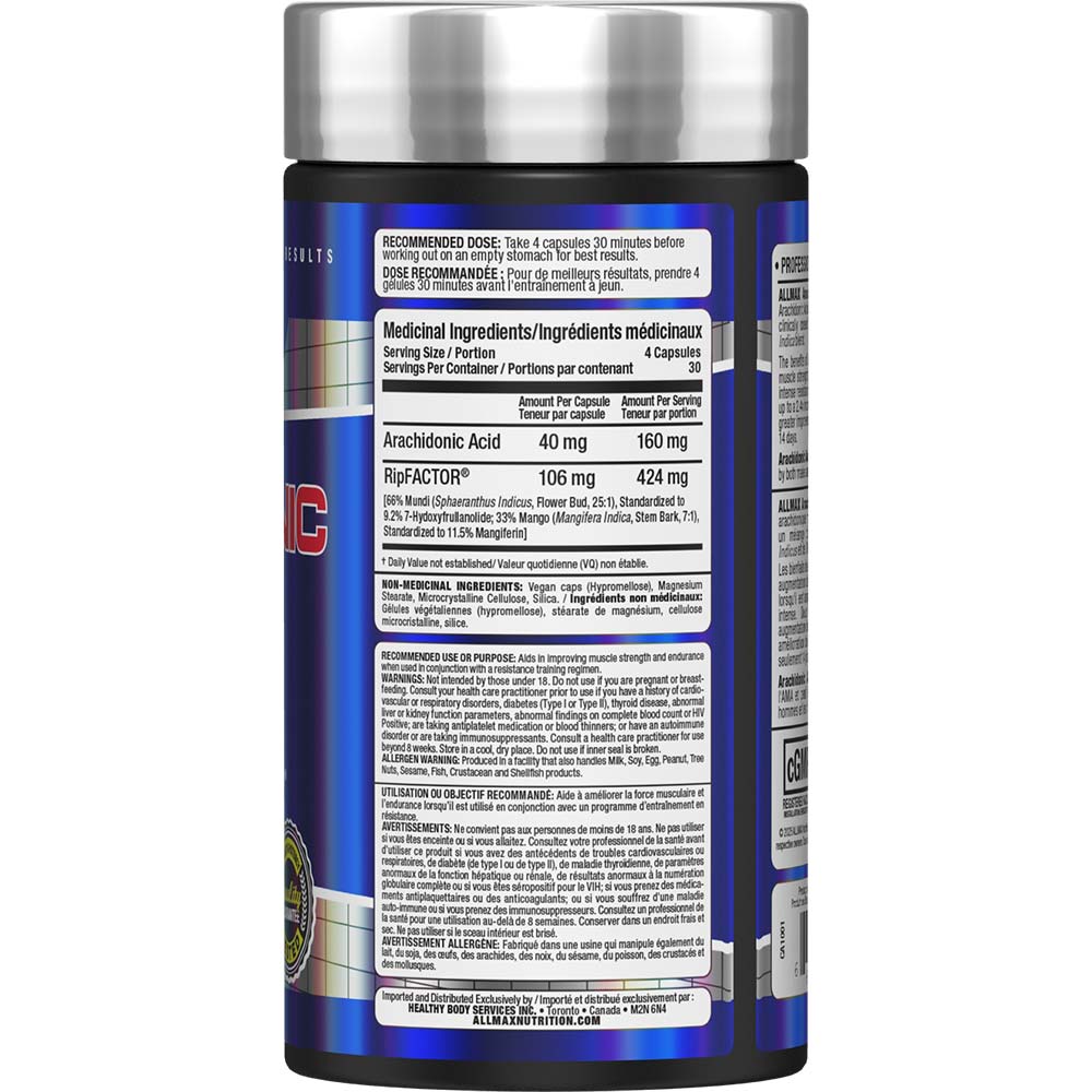 Arachidonic Acid Supplement by ALLMAX Nutrition in 120 Capsule size