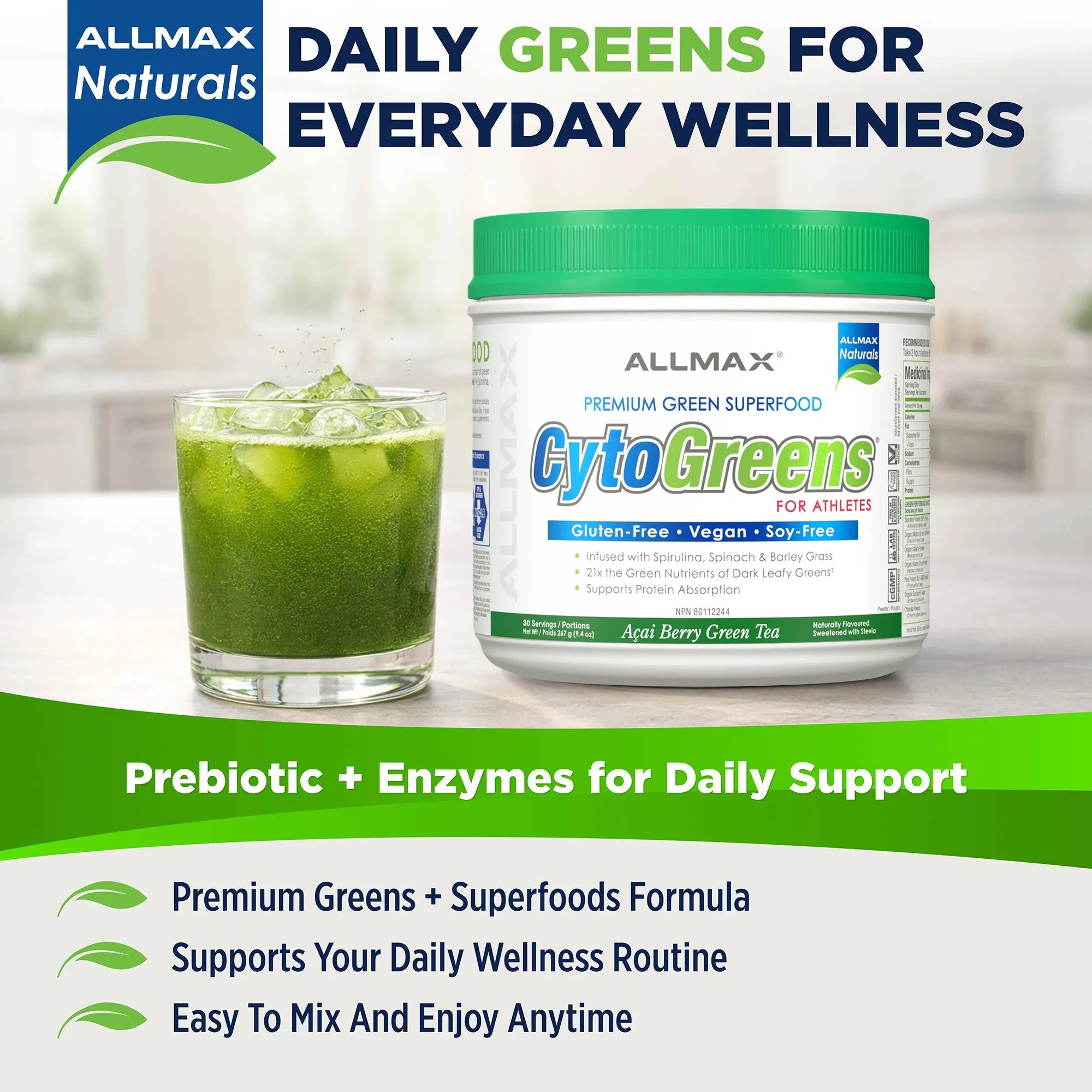 Cytogreens : poudre de légumes verts