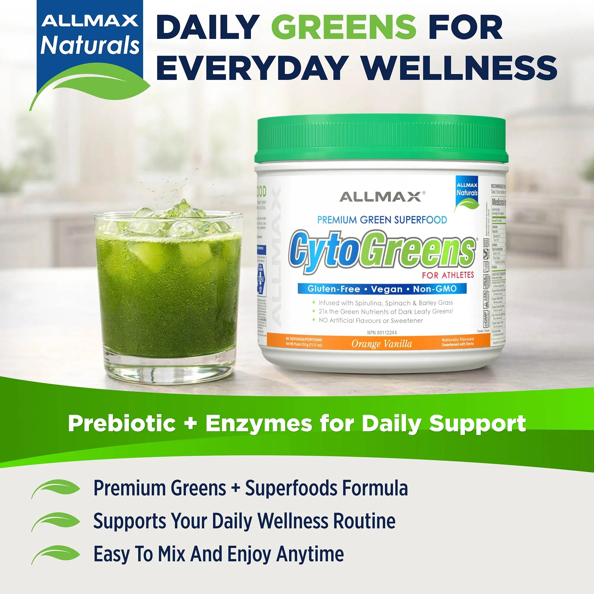 Cytogreens : poudre de légumes verts