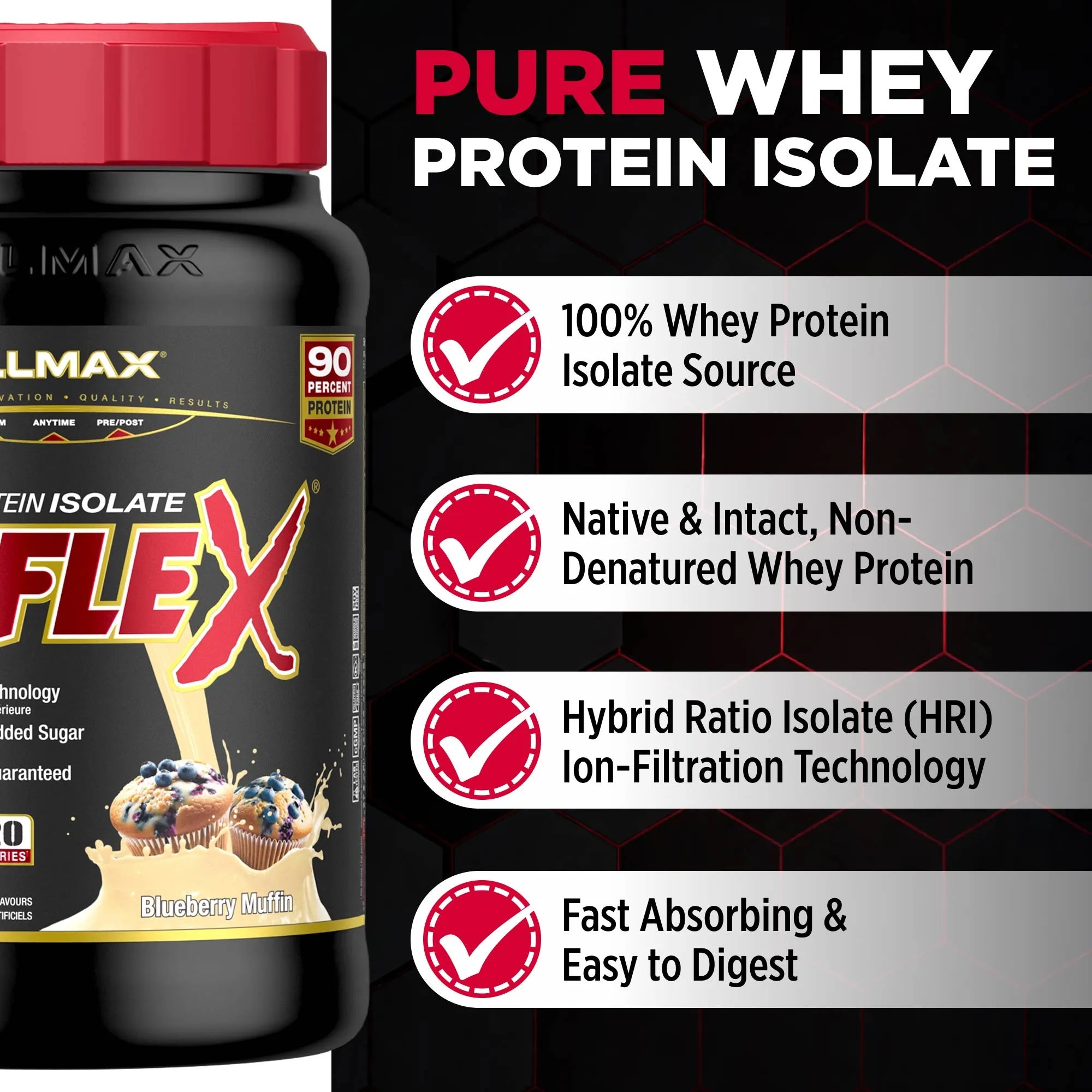 Isoflex: 100% Pure Whey Protein Isolate Powder