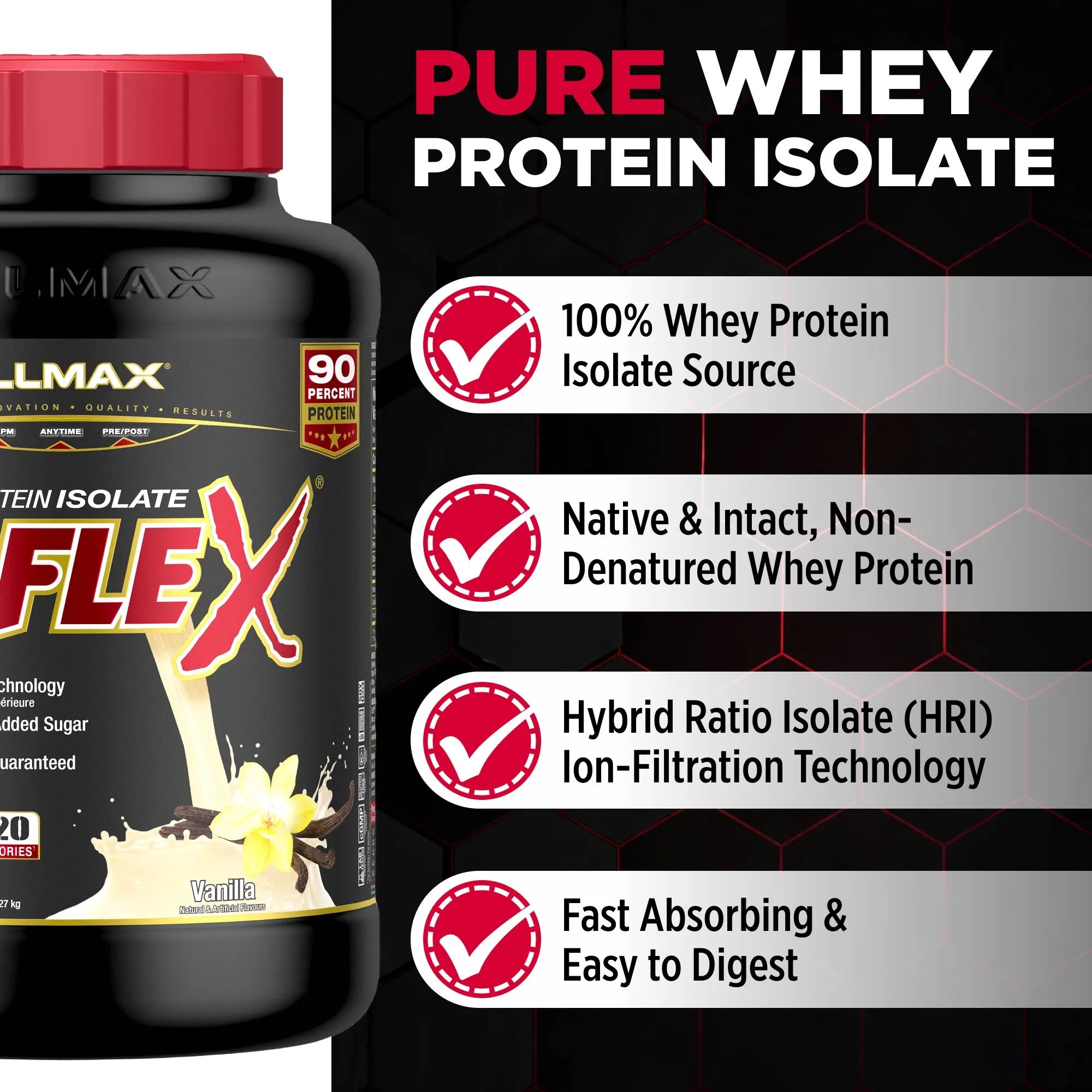 Isoflex: 100% Pure Whey Protein Isolate Powder