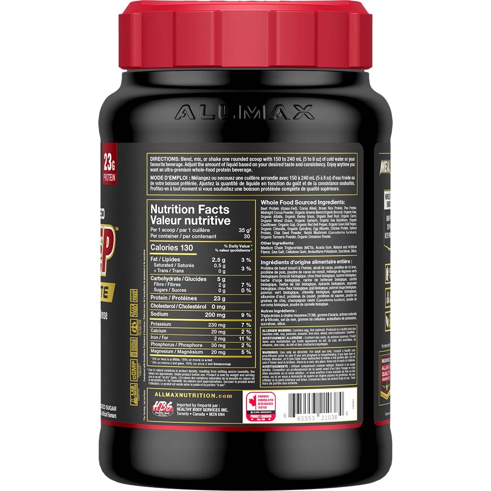 ALLMAX Meal Prep Lite supplement in Double Chocolate Fudge flavour.