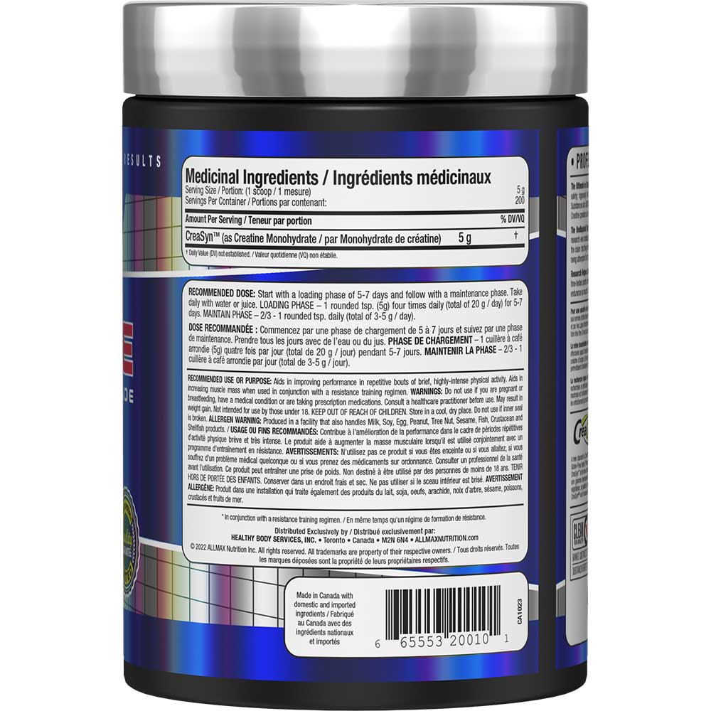 Creatine by ALLMAX Nutrition in 1000g Size. SFP