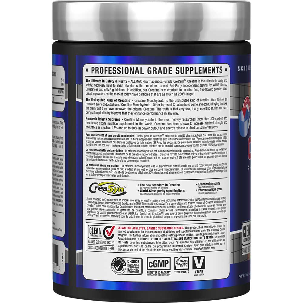 Creatine by ALLMAX Nutrition in 1000g Size. 