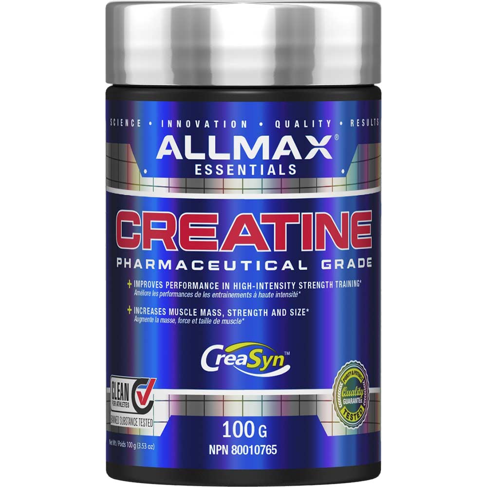 Creatine Monohydrate by ALLMAX Nutrition in 100g Size.