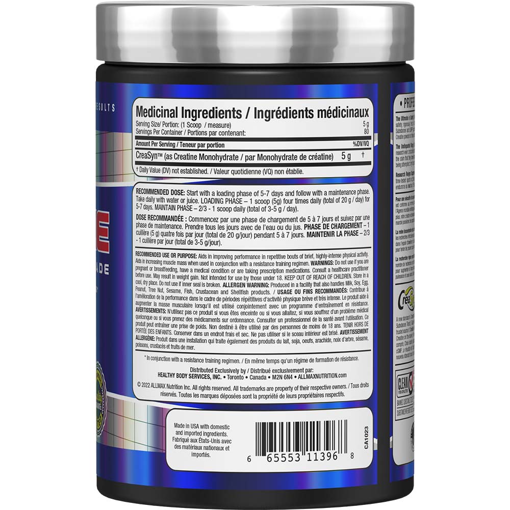 Creatine by ALLMAX Nutrition in 400g Size. SFP