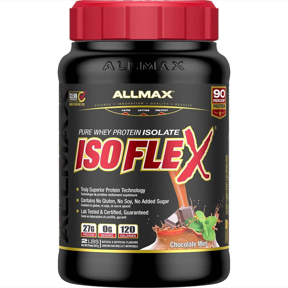Isoflex: Whey Isolate Protein Powder allmaxnutrition 2 lb Chocolate Mint 