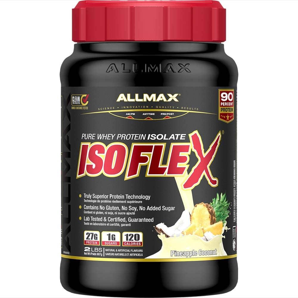 Isoflex: Whey Isolate Protein Powder allmaxnutrition 2 lb Pineapple Coconut 