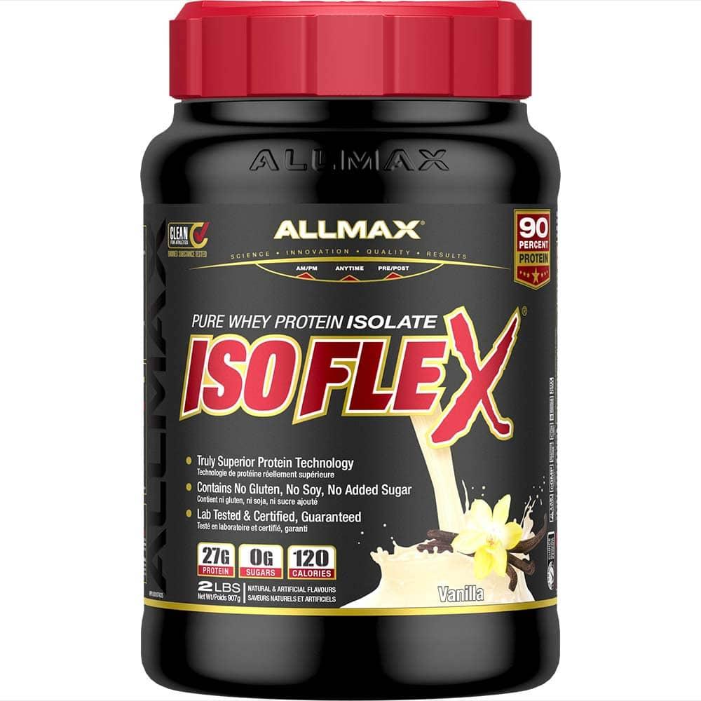 Isoflex: Whey Isolate Protein Powder allmaxnutrition 2 lb Vanilla 