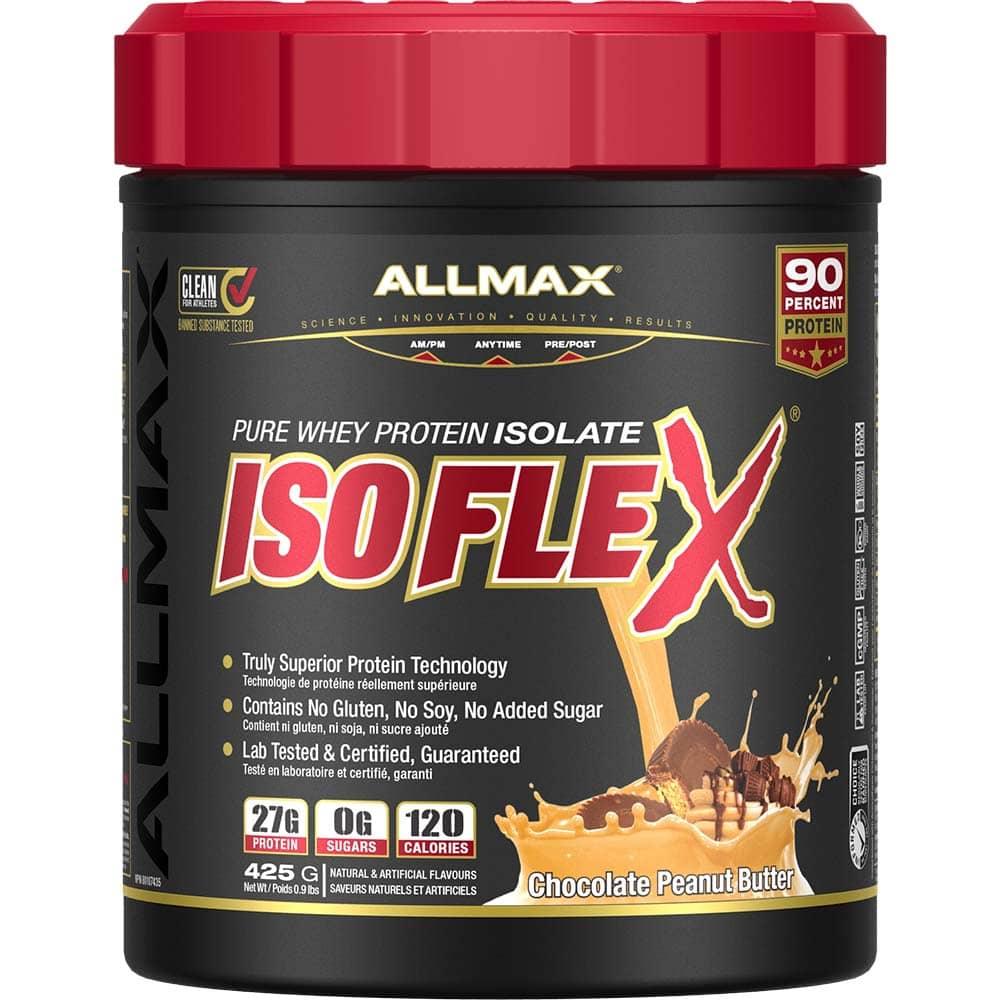 Isoflex: Whey Isolate Protein Powder allmaxnutrition 426 g Chocolate Peanut Butter 