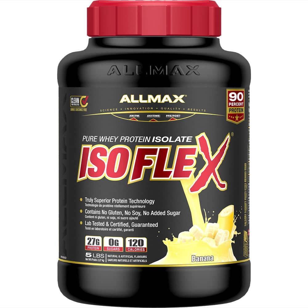Isoflex: Whey Isolate Protein Powder allmaxnutrition 5 lb Banana 