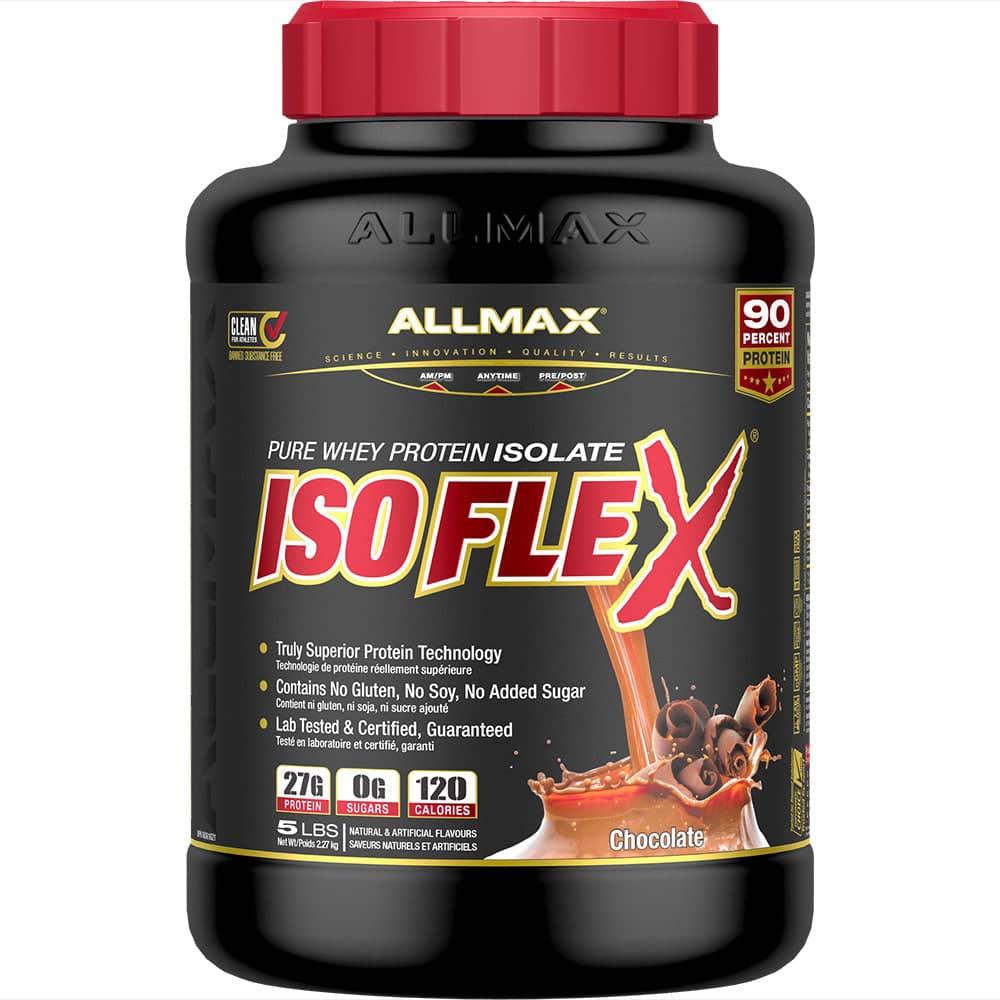 Isoflex: Whey Isolate Protein Powder allmaxnutrition 5 lb Chocolate 