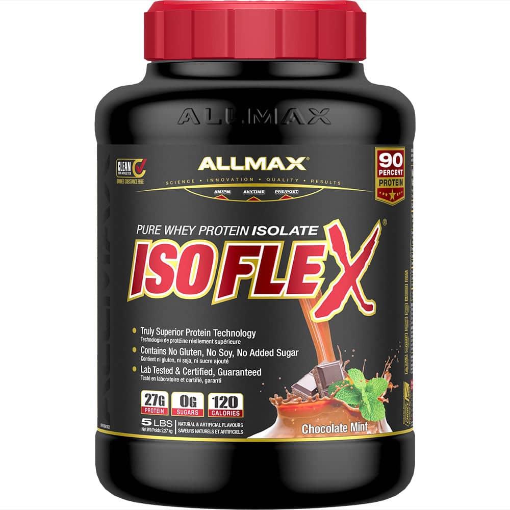 Isoflex: Whey Isolate Protein Powder allmaxnutrition 5 lb Chocolate Mint 