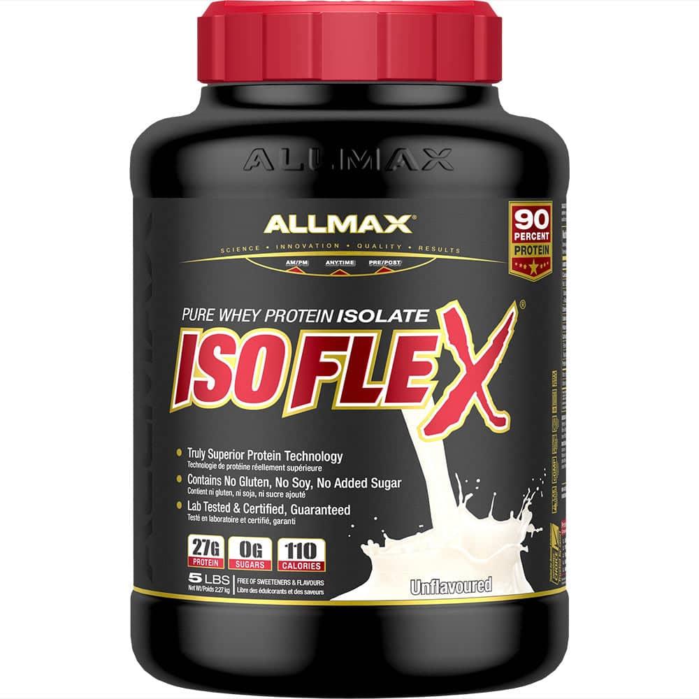 Isoflex: Whey Isolate Protein Powder allmaxnutrition 5 lb Unflavoured 