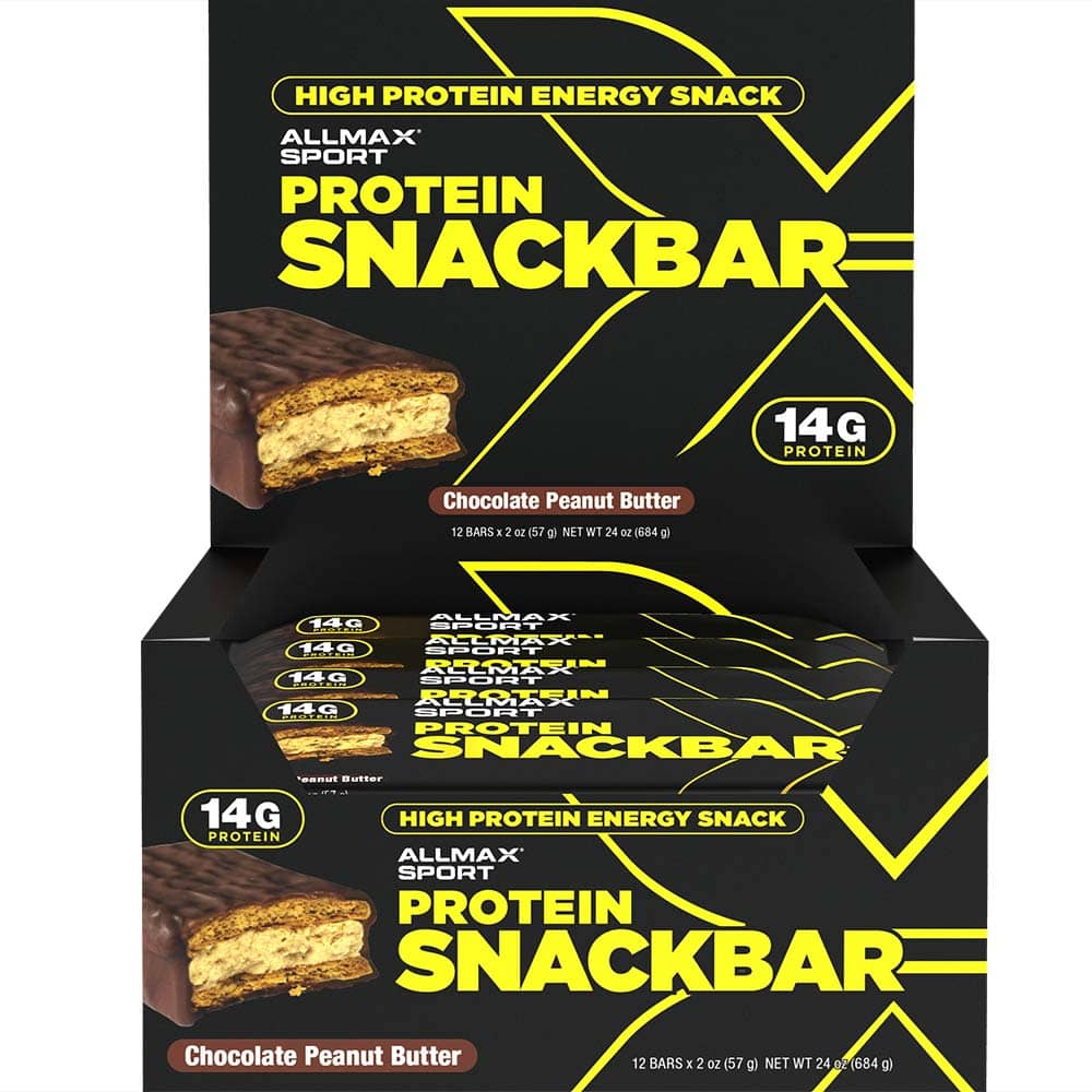 Protein Snack Bars allmaxnutrition 12/BOX Chocolate Peanut Butter 