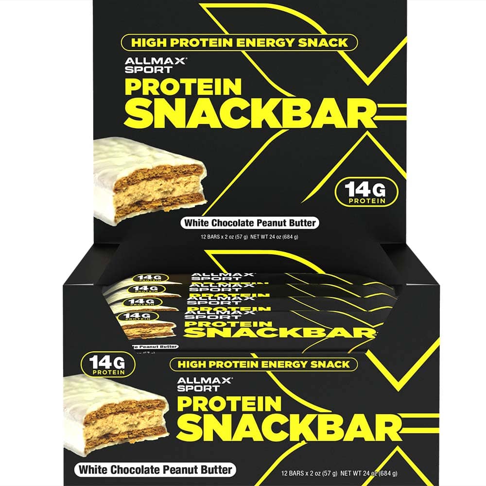 Protein Snack Bars allmaxnutrition 12/BOX White Chocolate Peanut Butter 
