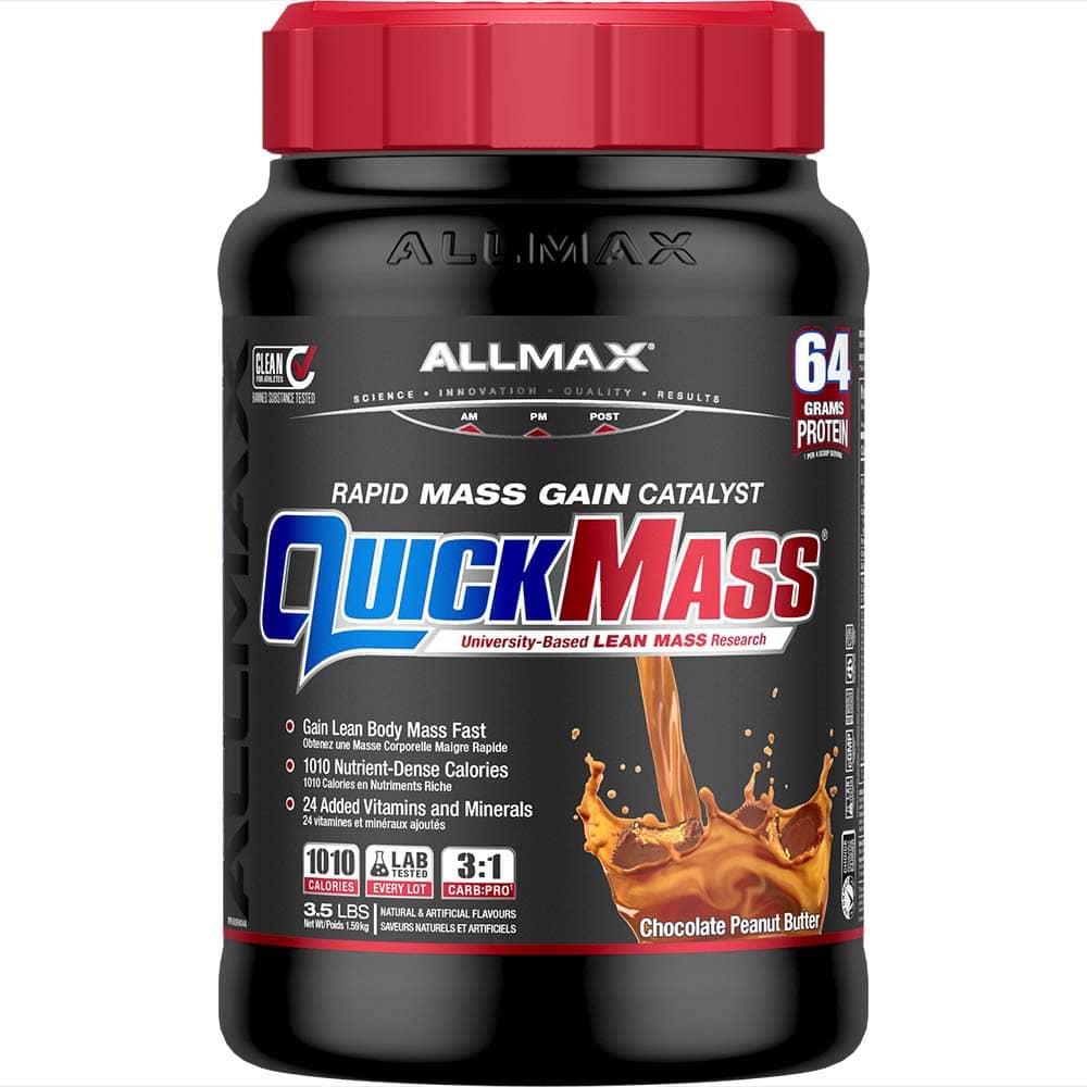 QuickMass Rapid Mass Gain Catalyst allmaxnutrition 3.5 lbs Chocolate Peanut Butter 